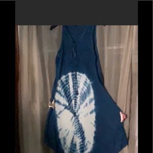 Asymmetrical Tie-Dye Dress